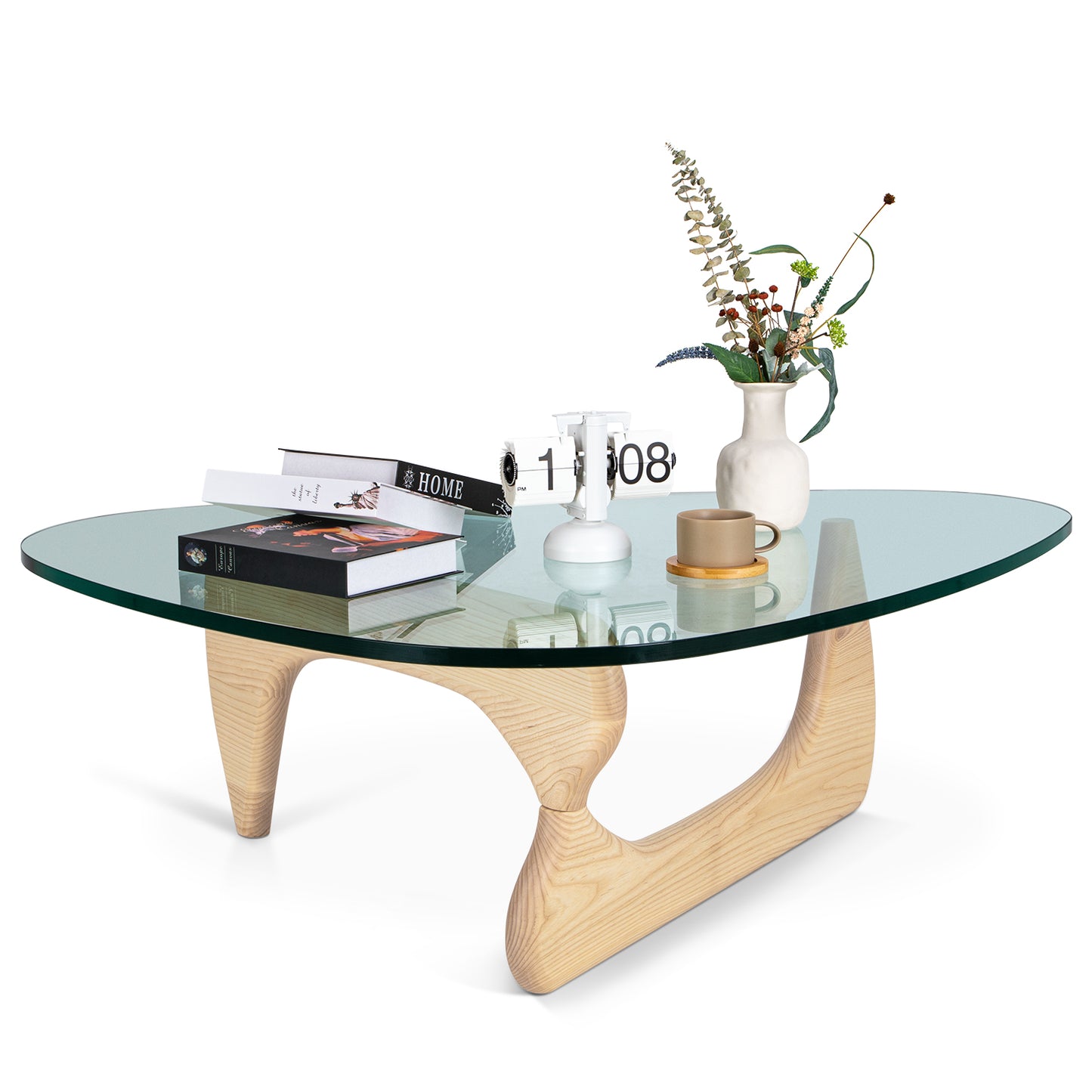 Noguchi Coffee Triangle Glass Table