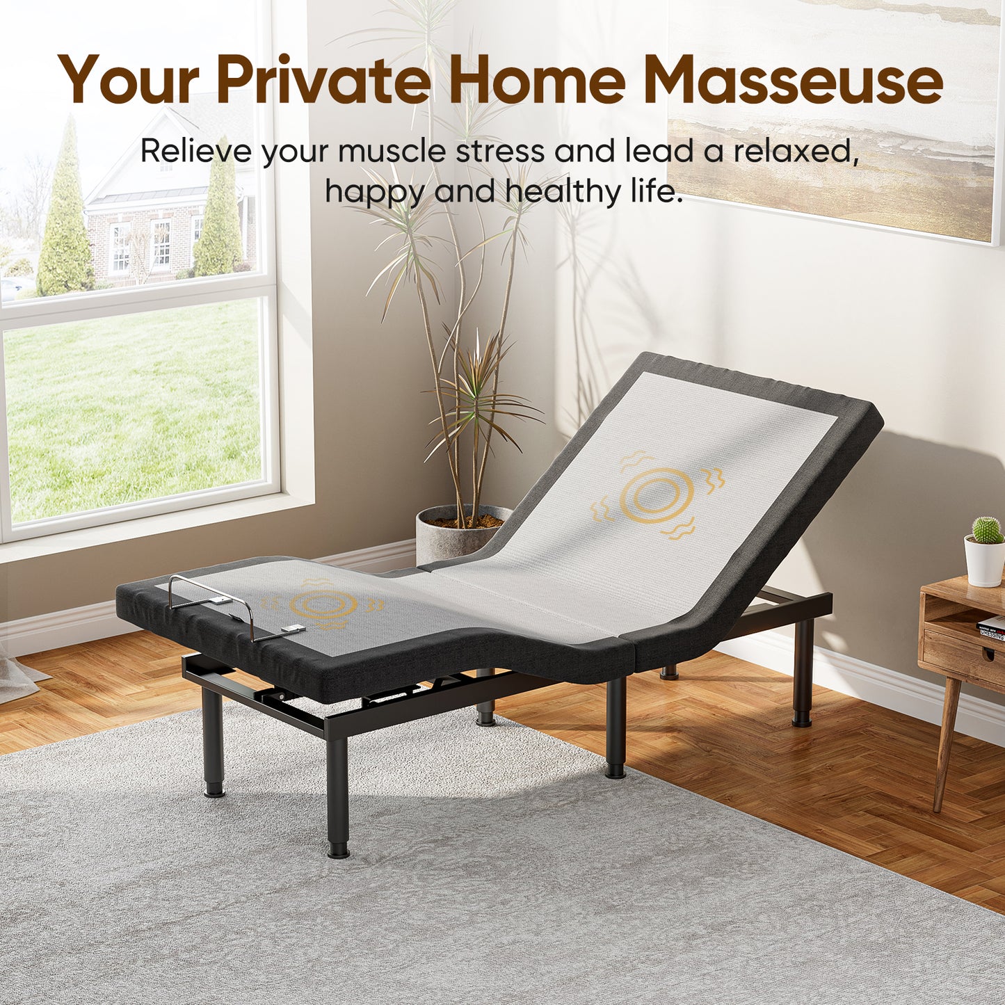 Adjustable Bed Frame TXL Split King Size for Living Room