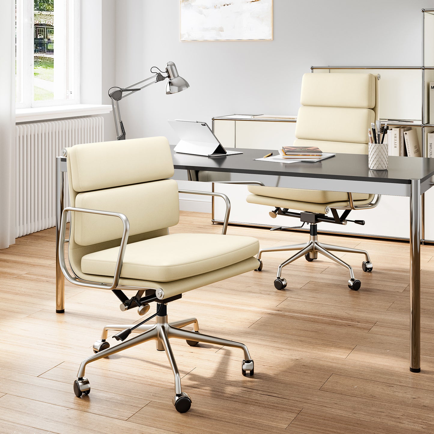 Eames Office Chair Soft Padded Leather