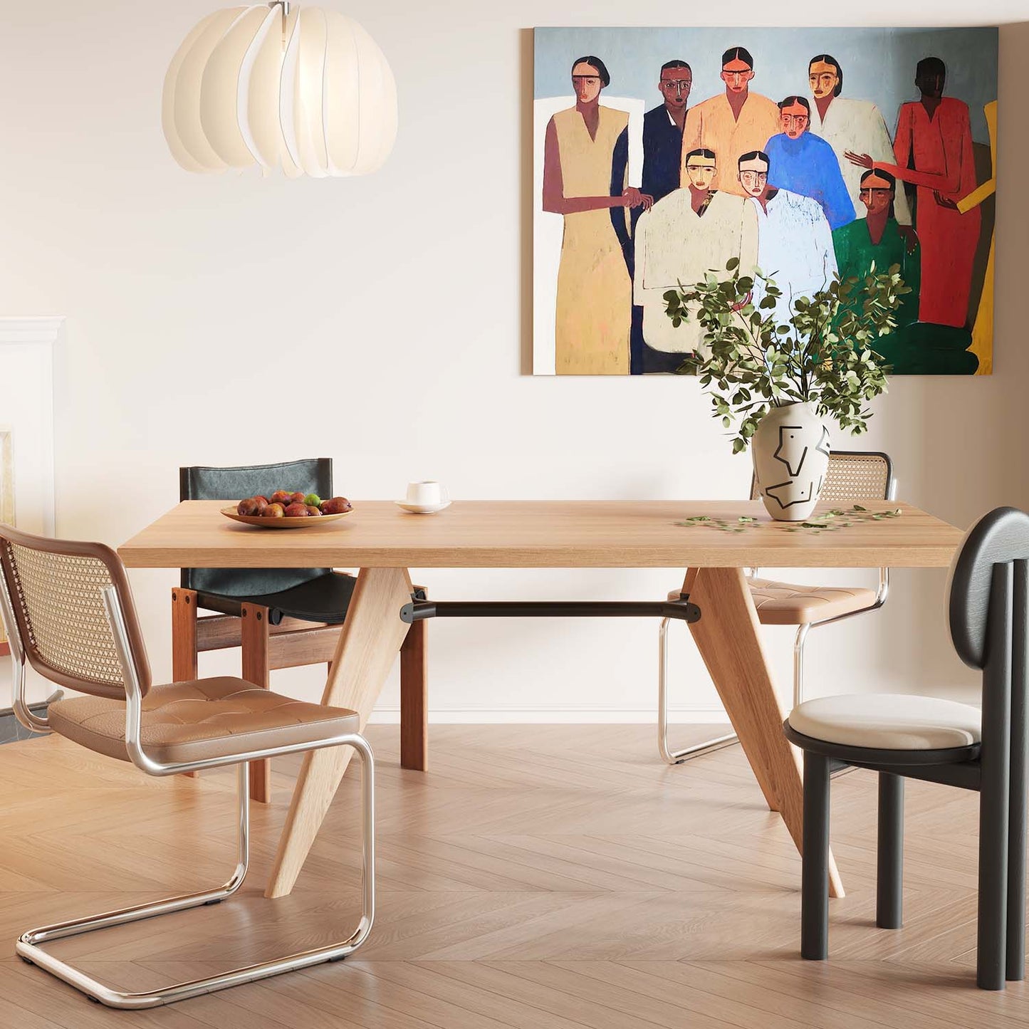 63 inch Modern Dining Table for Kitchen Dining Room