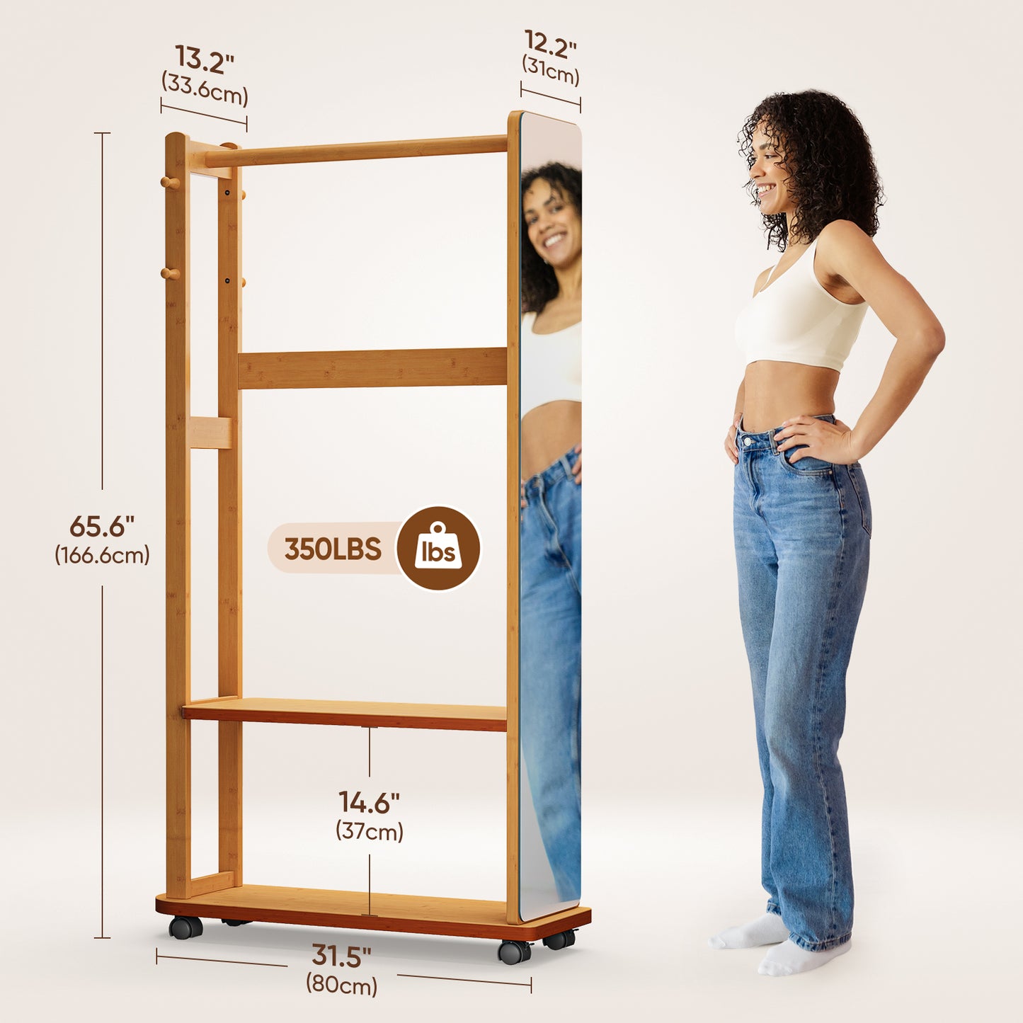 5-in-1 Full-Length Mirror Stand