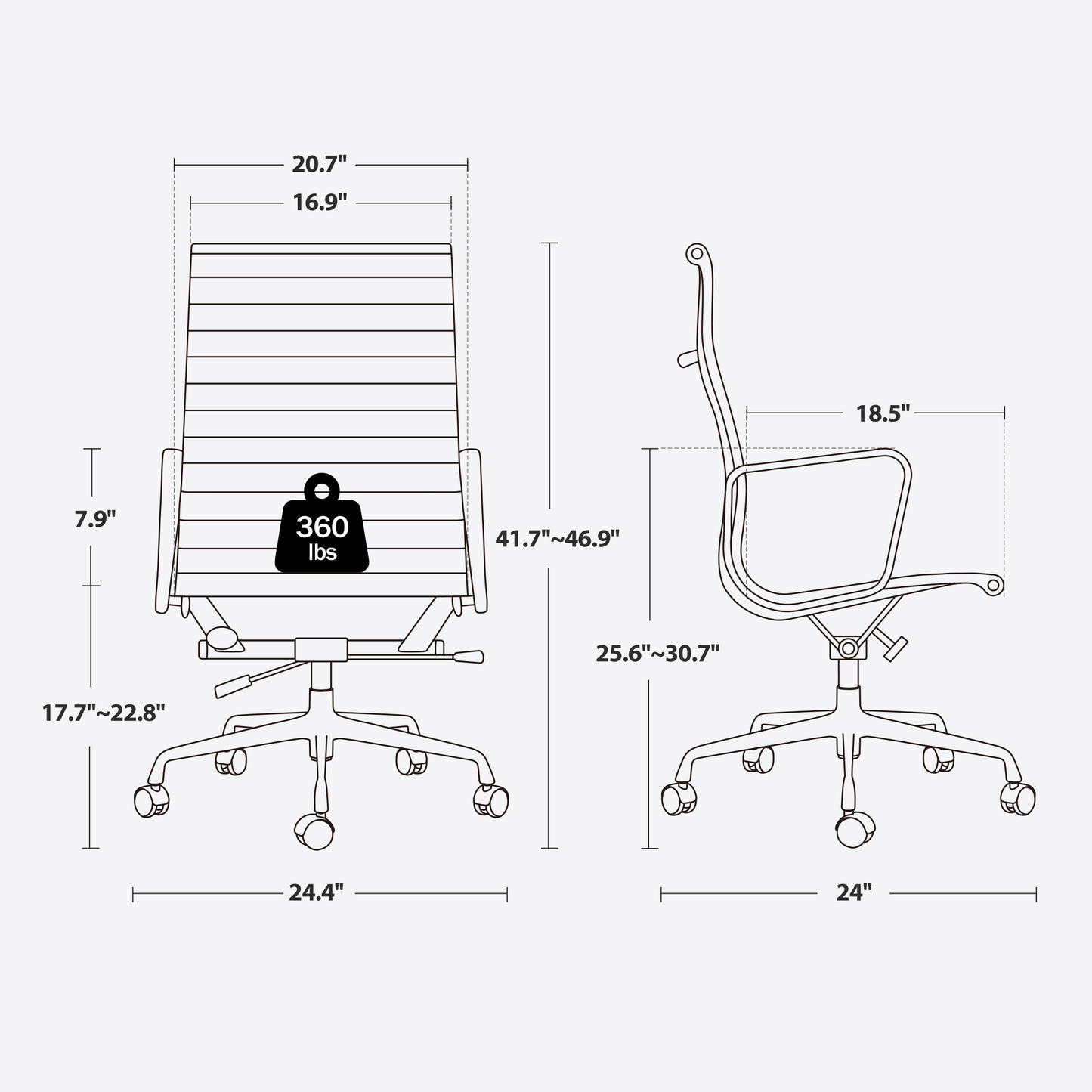 Eames Aluminum Office Executive Group Chair Replica