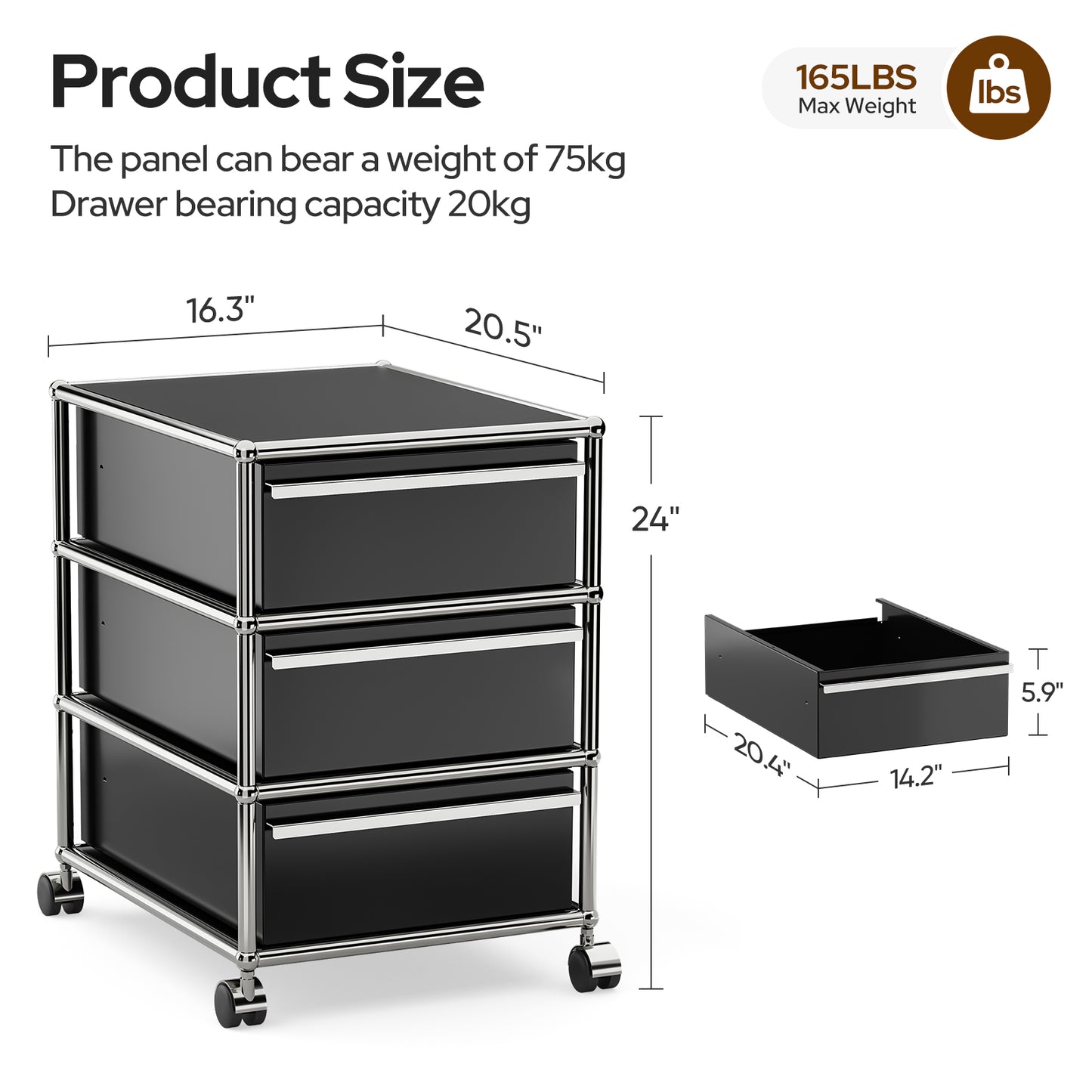 USM Haller Rollcontainer Filing Cabinet Replica