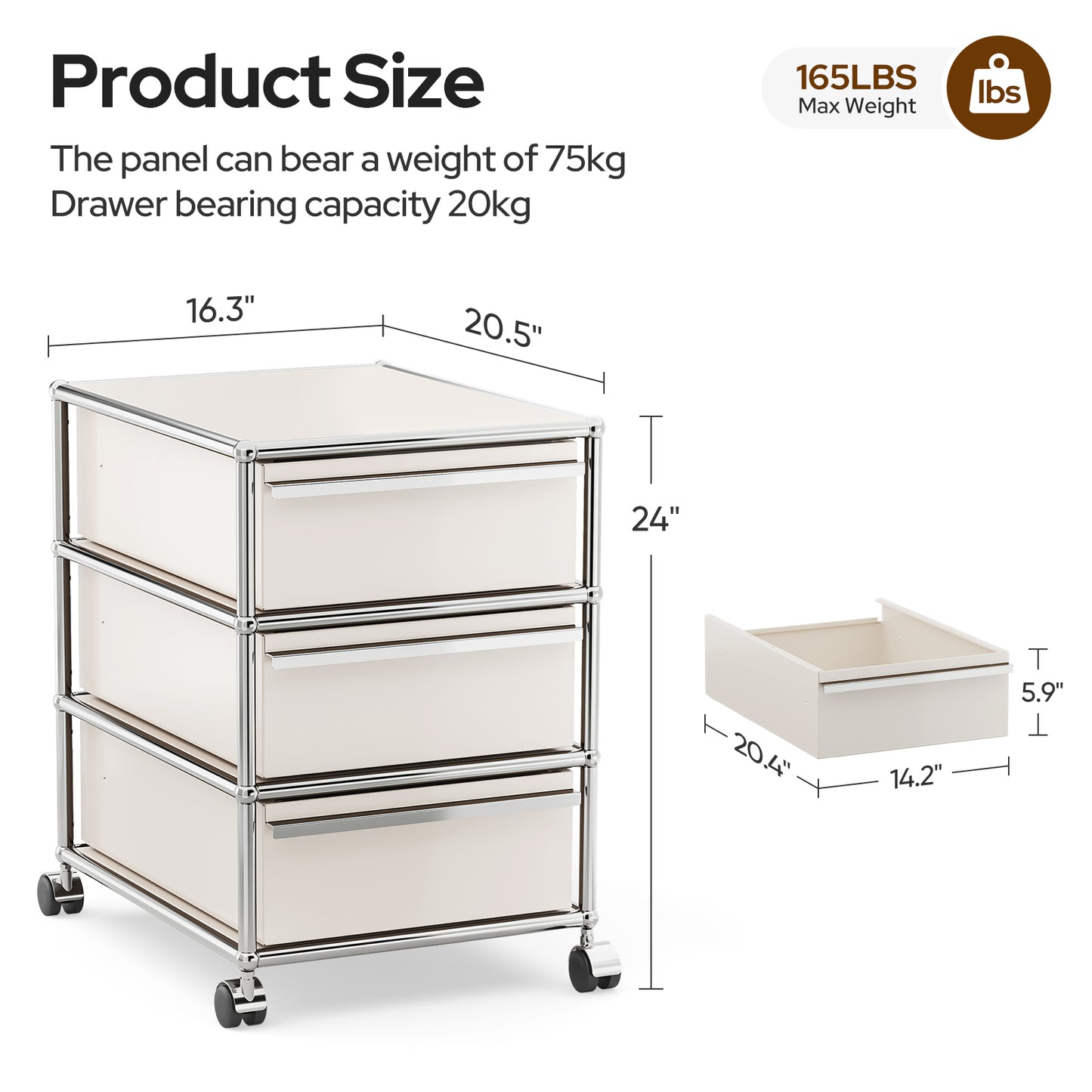 USM Haller Rollcontainer Filing Cabinet Replica