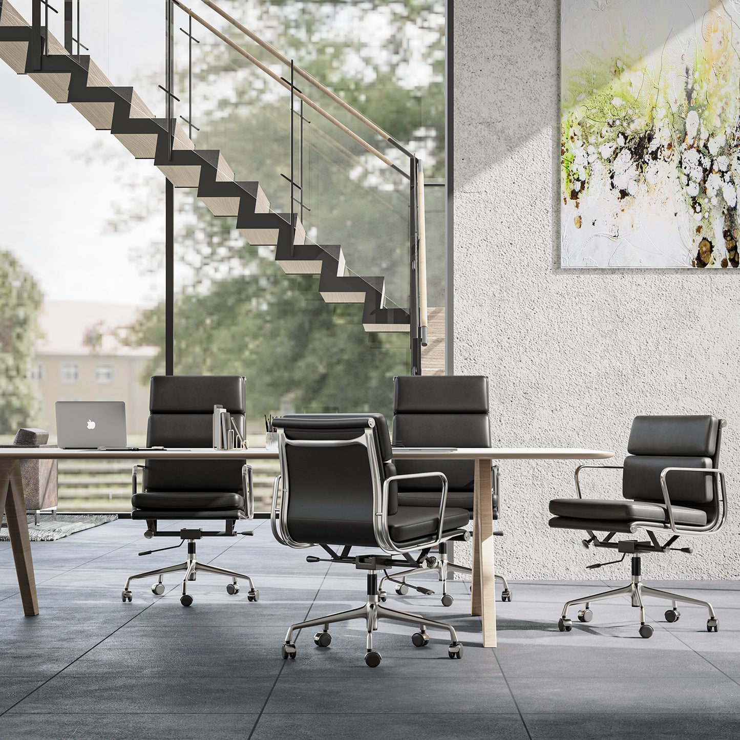 Eames Office Chair Soft Padded Leather
