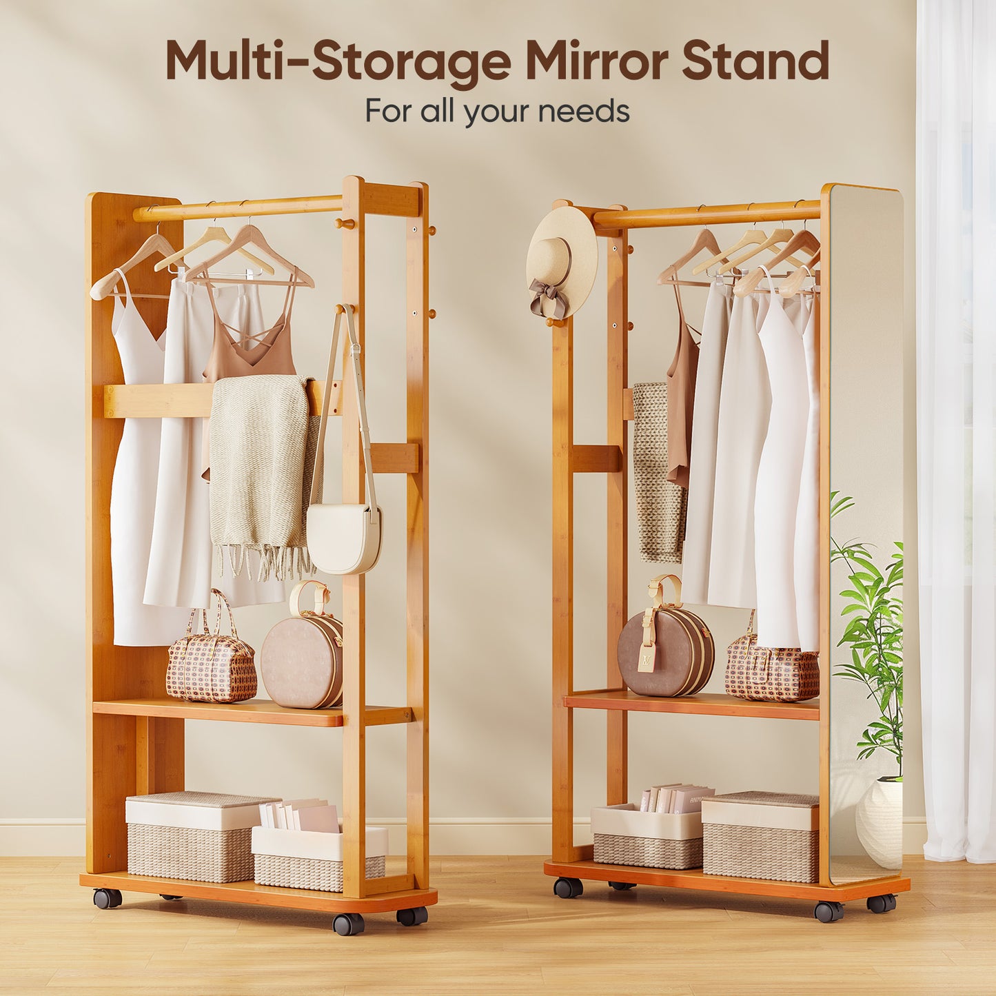 5-in-1 Full-Length Mirror Stand