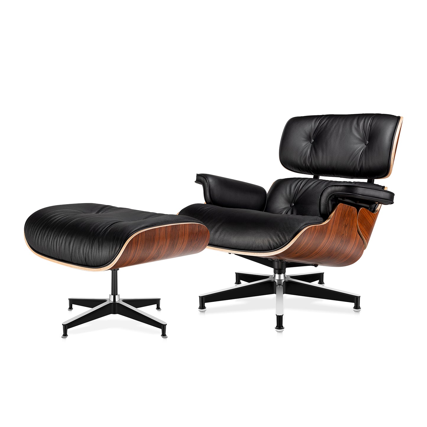 Replica Top Grain Leather Eames Lounge Chair With Ottoman (Premier Tall Version)