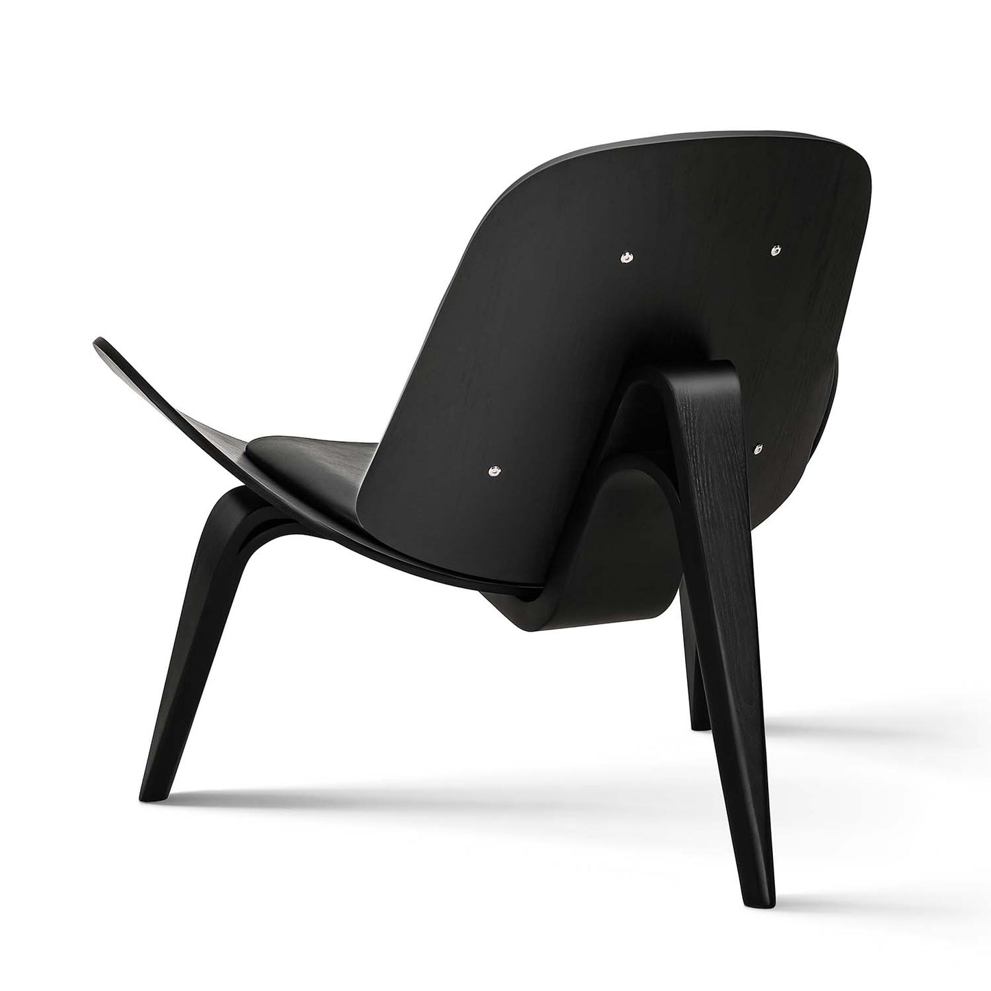 Nordic Three-Legged Shell Chair Faux Leather Armchair for Living Room Office Furniture
