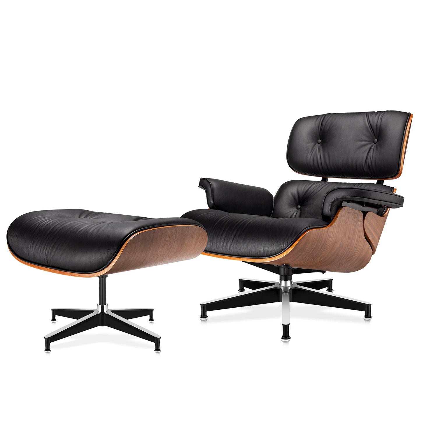 Replica Top Grain Leather Eames Lounge Chair With Ottoman (Premier Tall Version)