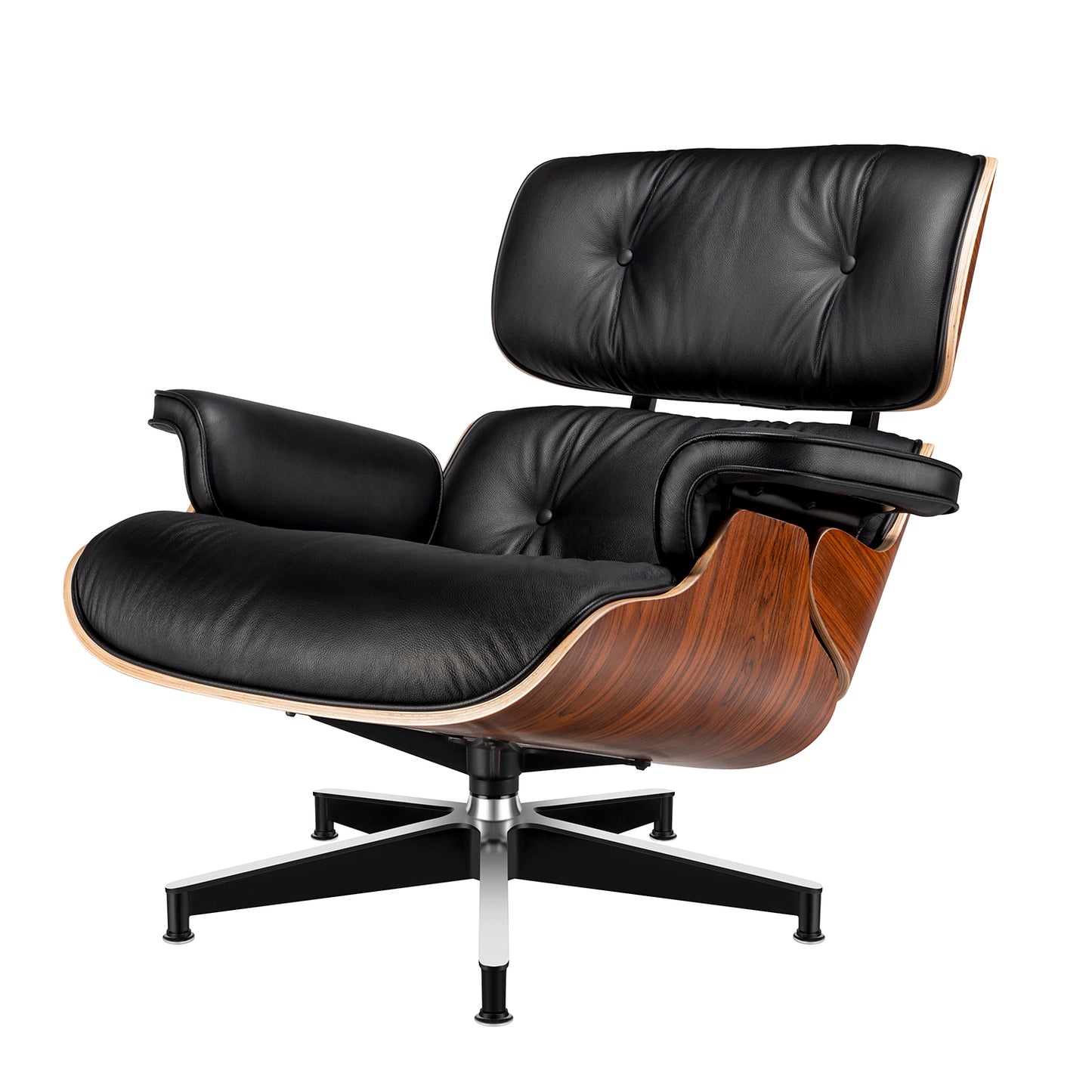 Replica Top Grain Leather Eames Lounge Chair With Ottoman (Premier Tall Version)