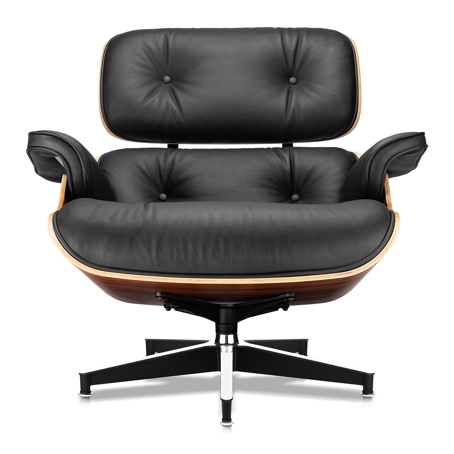 Replica Top Grain Leather Eames Lounge Chair With Ottoman (Premier Tall Version)
