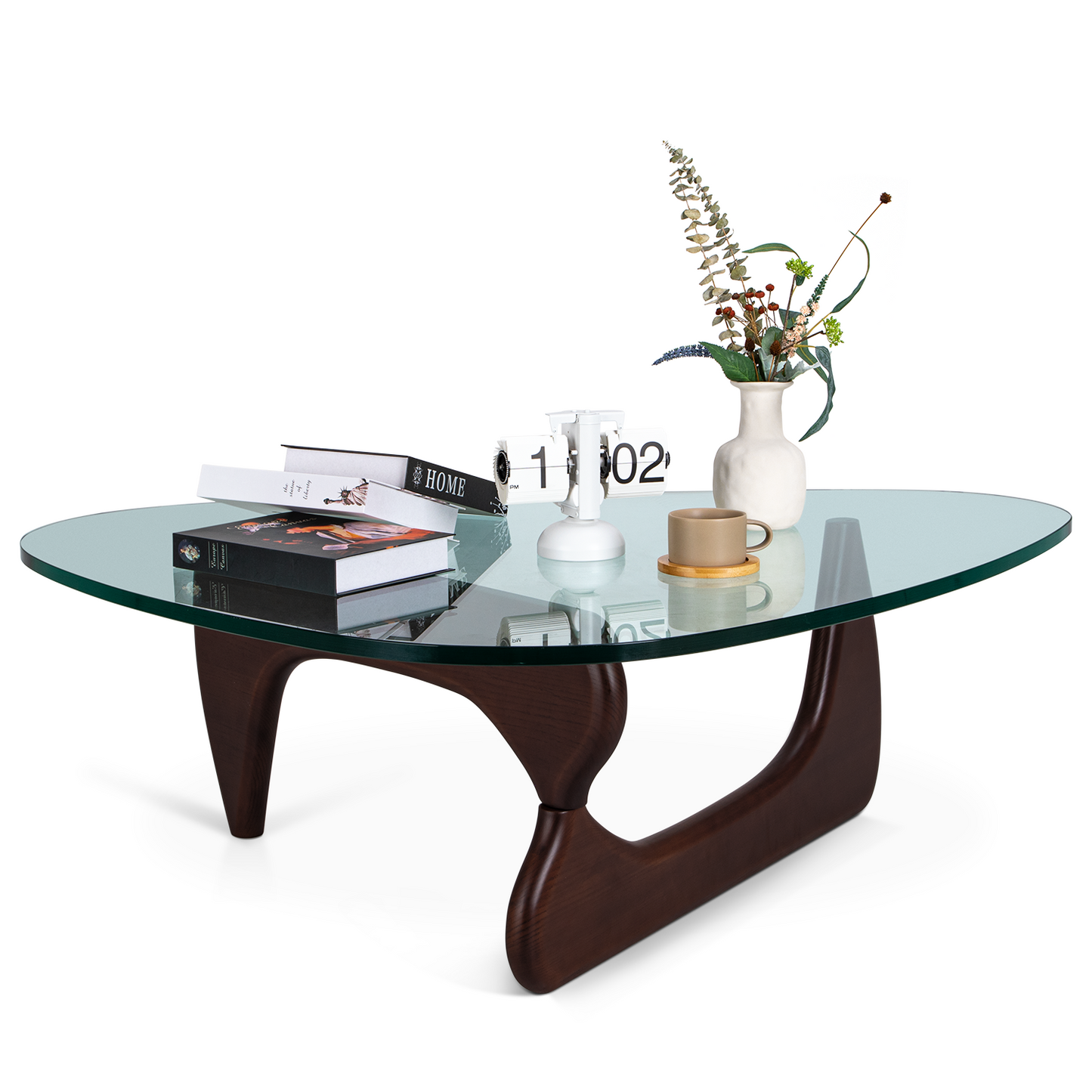Noguchi Coffee Triangle Glass Table