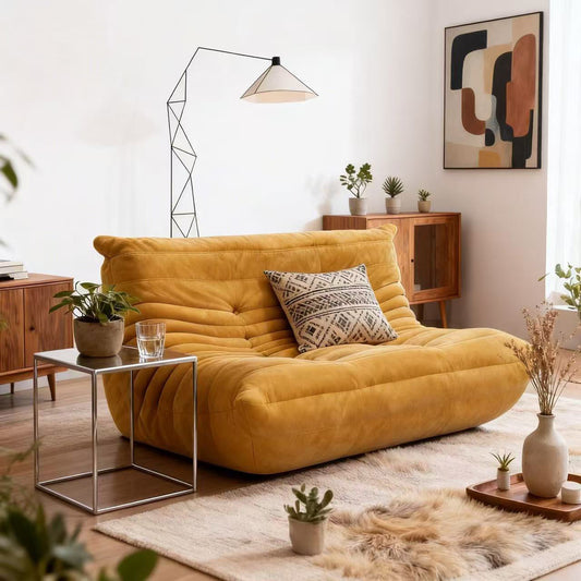 Togo Sofa After 1 Year: Honest Review of Our Suede Yellow Togo
