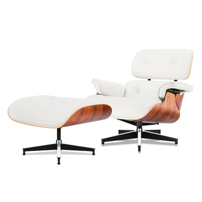 Replica Top Grain Leather Eames Lounge Chair With Ottoman (Premier Tall Version)