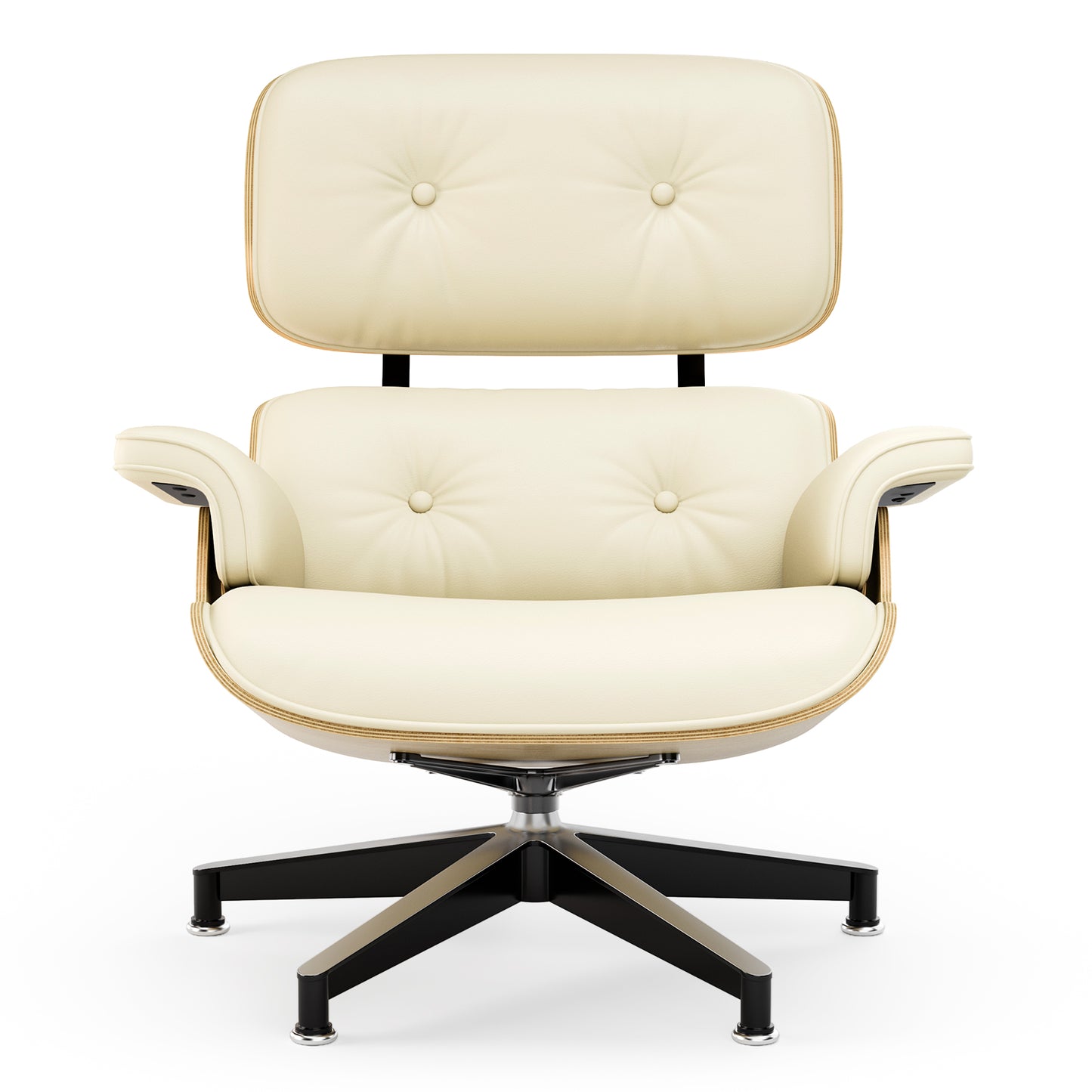 Replica Genuine Leather Eames Lounge Chair and Ottoman