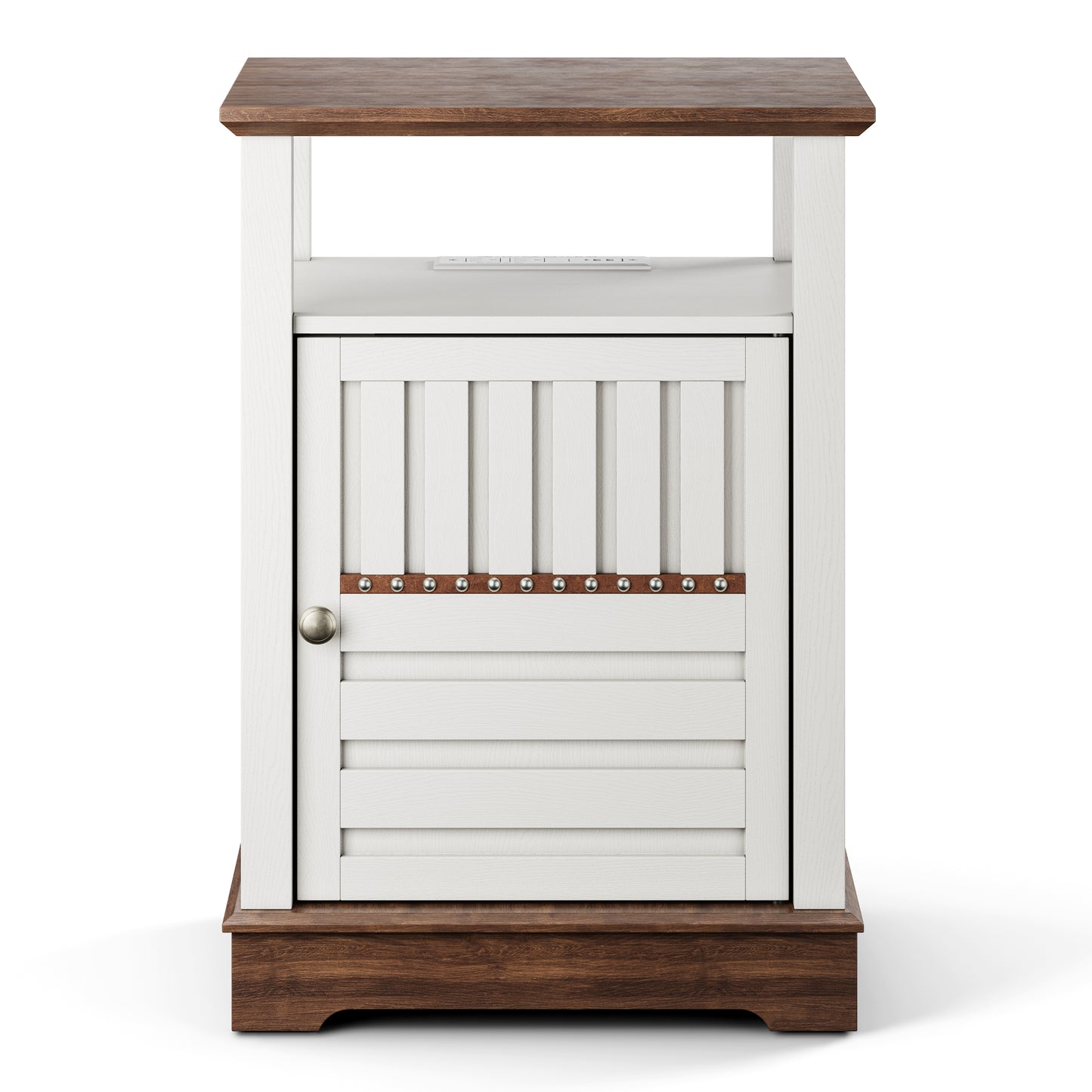 Farmhouse End Table with Charging Station