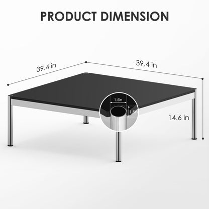Replica USM Haller Side Coffee Table With Stainless Steel Base