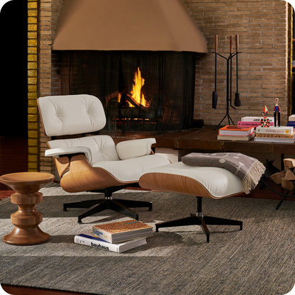 Top Grain Leather Eames Lounge Chair With Ottoman replica (Premier Tall Version) | FHSLIFE