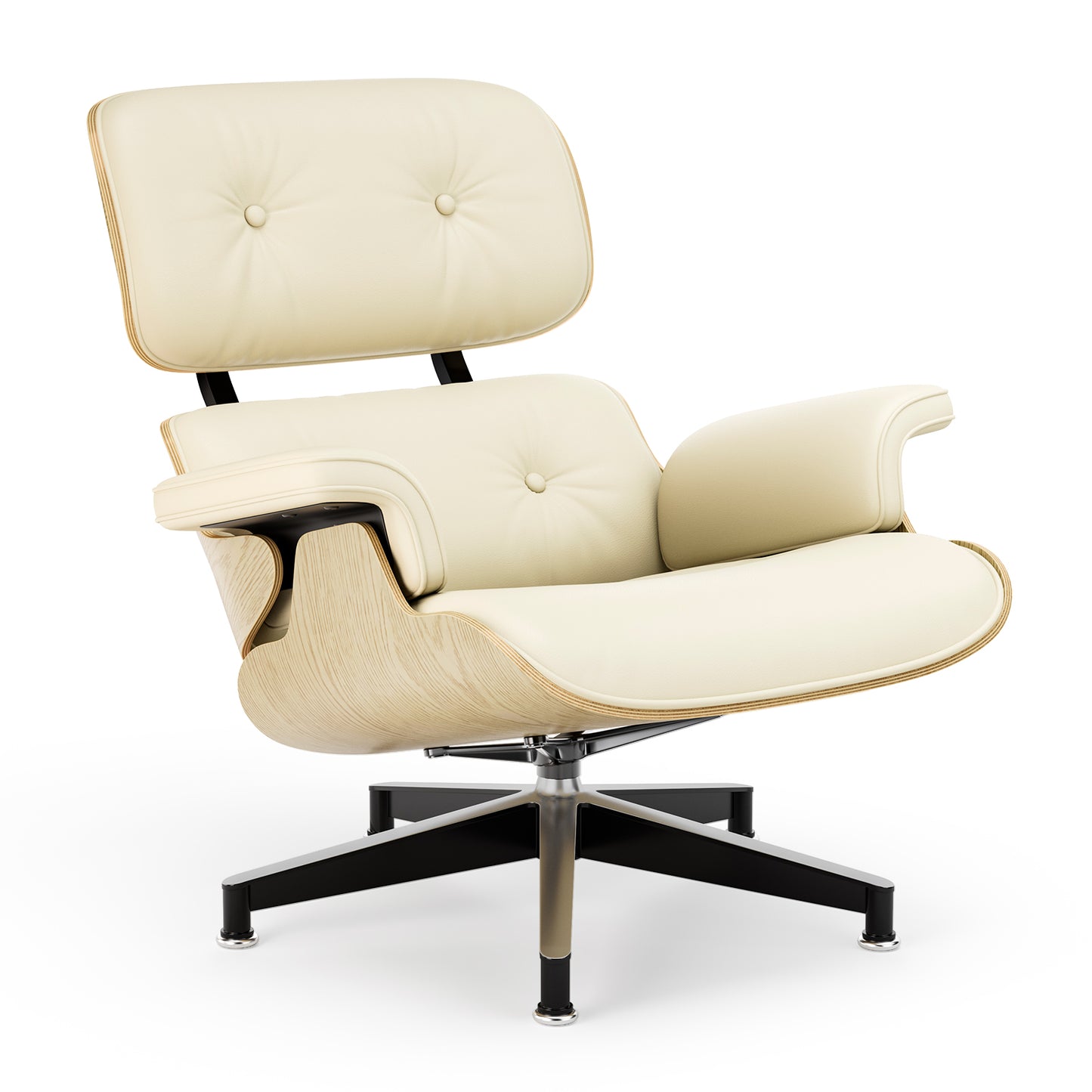 Replica Genuine Leather Eames Lounge Chair and Ottoman