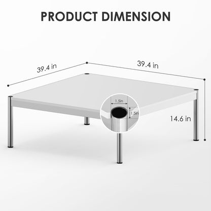 Replica USM Haller Side Coffee Table With Stainless Steel Base