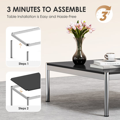 Replica USM Haller Side Coffee Table With Stainless Steel Base