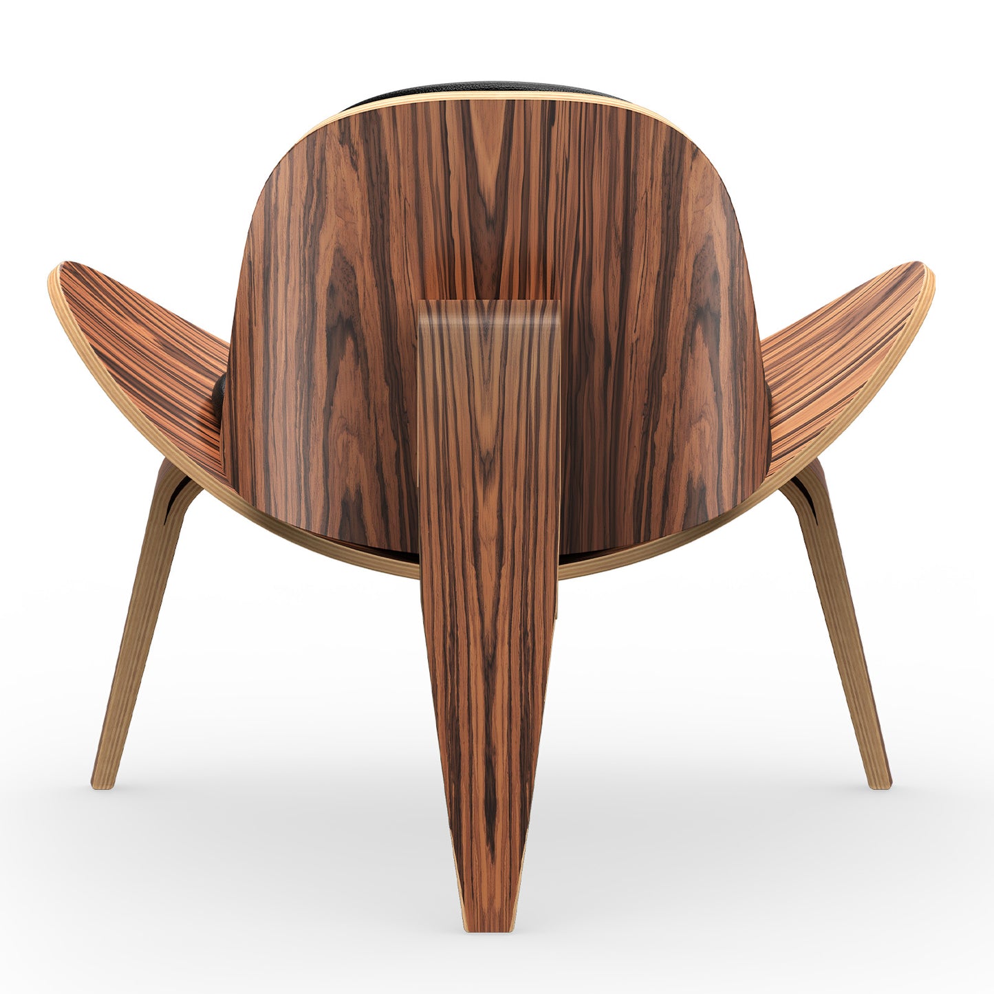 Shell Chair Black Leather by Hans Wegner | FHSLIFE