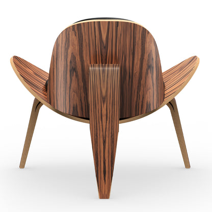 Shell Chair Black Leather by Hans Wegner | FHSLIFE