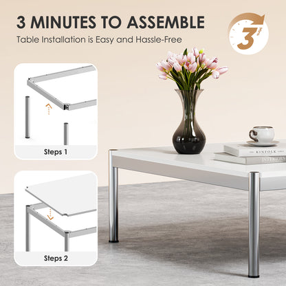 Replica USM Haller Side Coffee Table With Stainless Steel Base