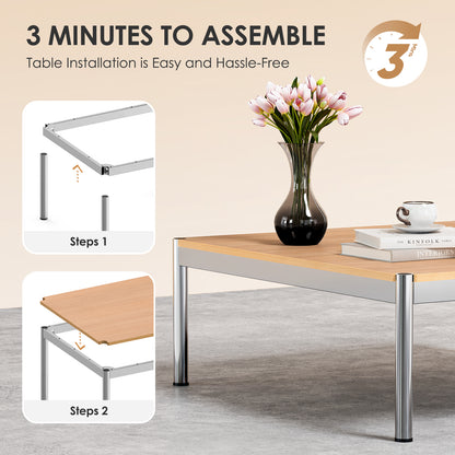 Replica USM Haller Side Coffee Table With Stainless Steel Base