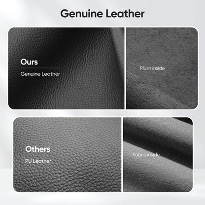 Ribbed Genuine Leather Eames Armless Executive Swivel office chair