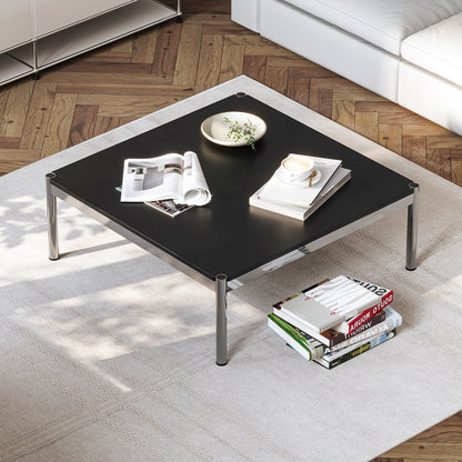 Replica USM Haller Side Coffee Table With Stainless Steel Base
