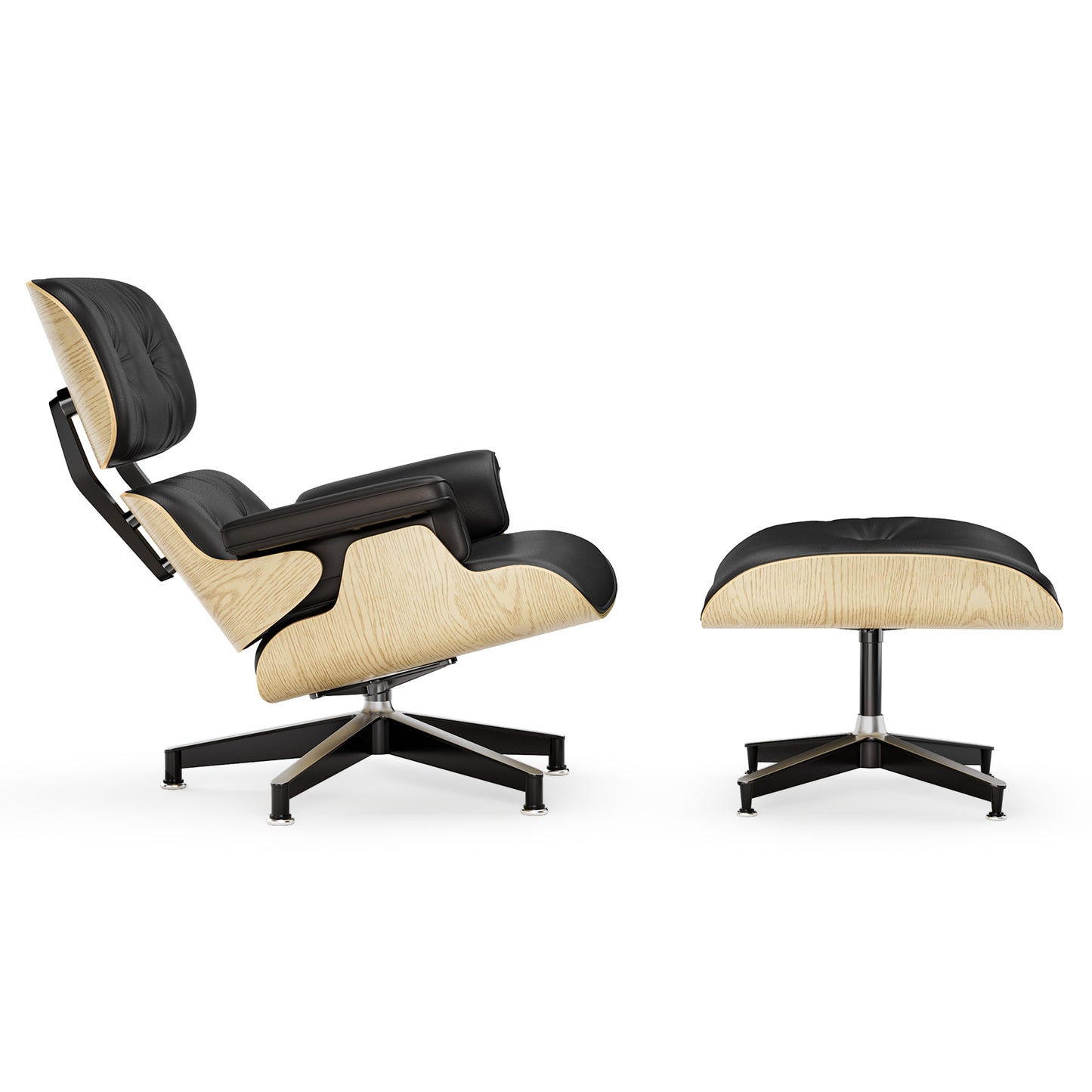 Replica Genuine Leather Eames Lounge Chair and Ottoman