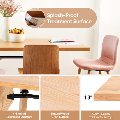 63 inch  Modern Dining Table for Kitchen Dining Room