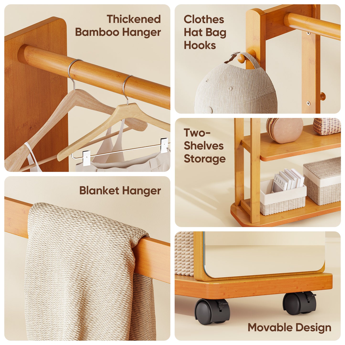 5-in-1 Full-Length Mirror Stand