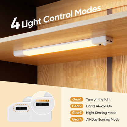 Arched Storage Cabinet with Glass Doors and Auto Sensor LED Lights