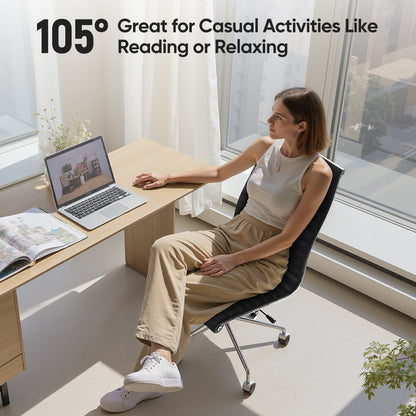 Ribbed Genuine Leather Eames Armless Executive Swivel office chair