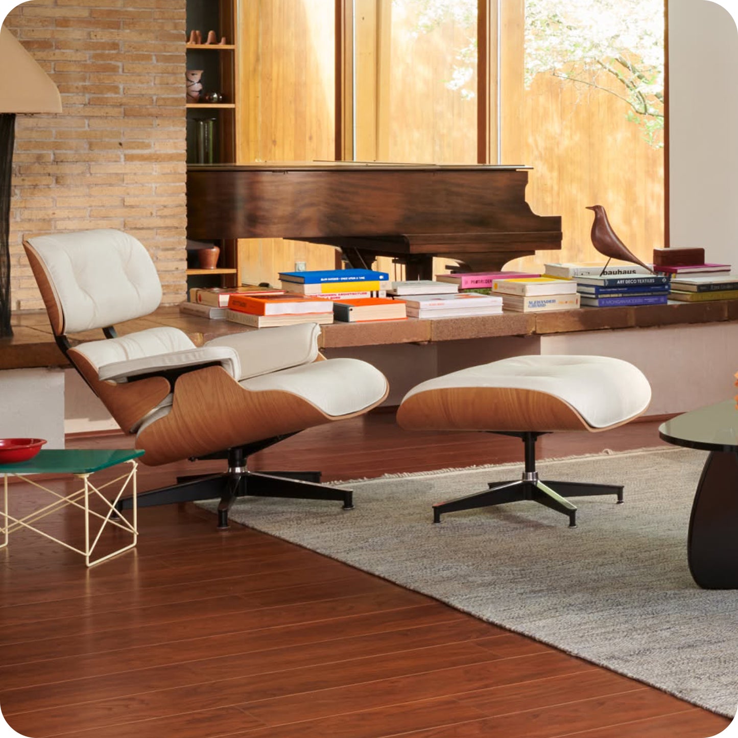 Top Grain Leather Eames Lounge Chair With Ottoman replica (Premier Tall Version) | FHSLIFE