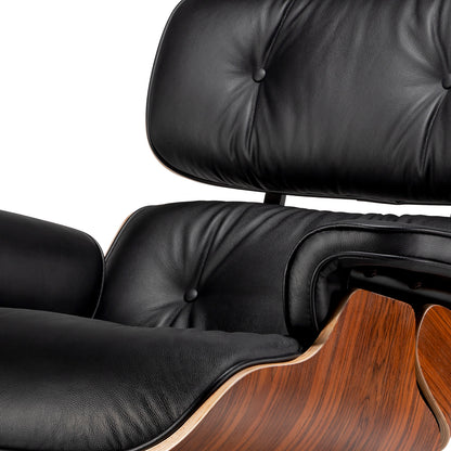 Replica Top Grain Leather Eames Lounge Chair With Ottoman (Premier Tall Version)