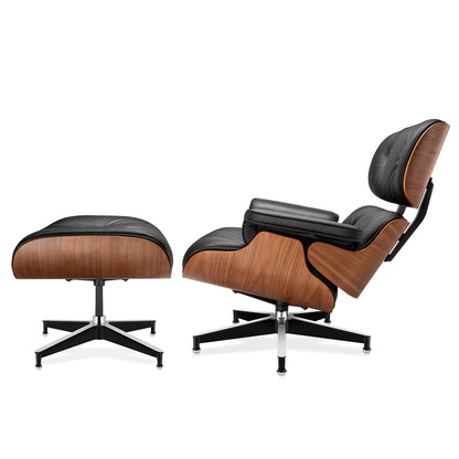 Replica Top Grain Leather Eames Lounge Chair With Ottoman (Premier Tall Version)