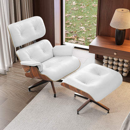 Replica Top Grain Leather Eames Lounge Chair With Ottoman (Premier Tall Version)