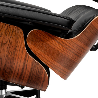 Replica Top Grain Leather Eames Lounge Chair With Ottoman (Premier Tall Version)