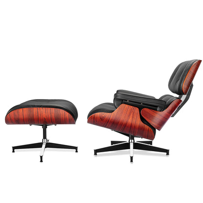 Replica Top Grain Leather Eames Lounge Chair With Ottoman (Premier Tall Version)