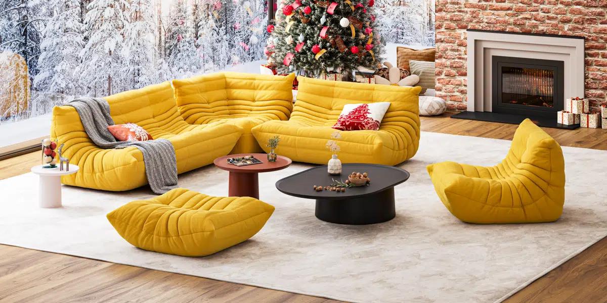 Ligne Roset Togo Sofa Replica – Multi-Seat Microfiber Leather Edition