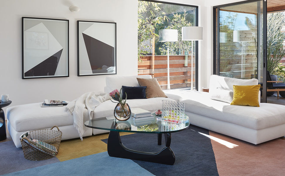 Coffee Triangle Glass Table Inspired by Noguchi |FHSLIFE