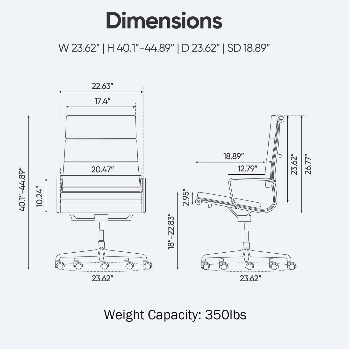 Eames Soft Pad Group Office Chair Genuine Leather Replica