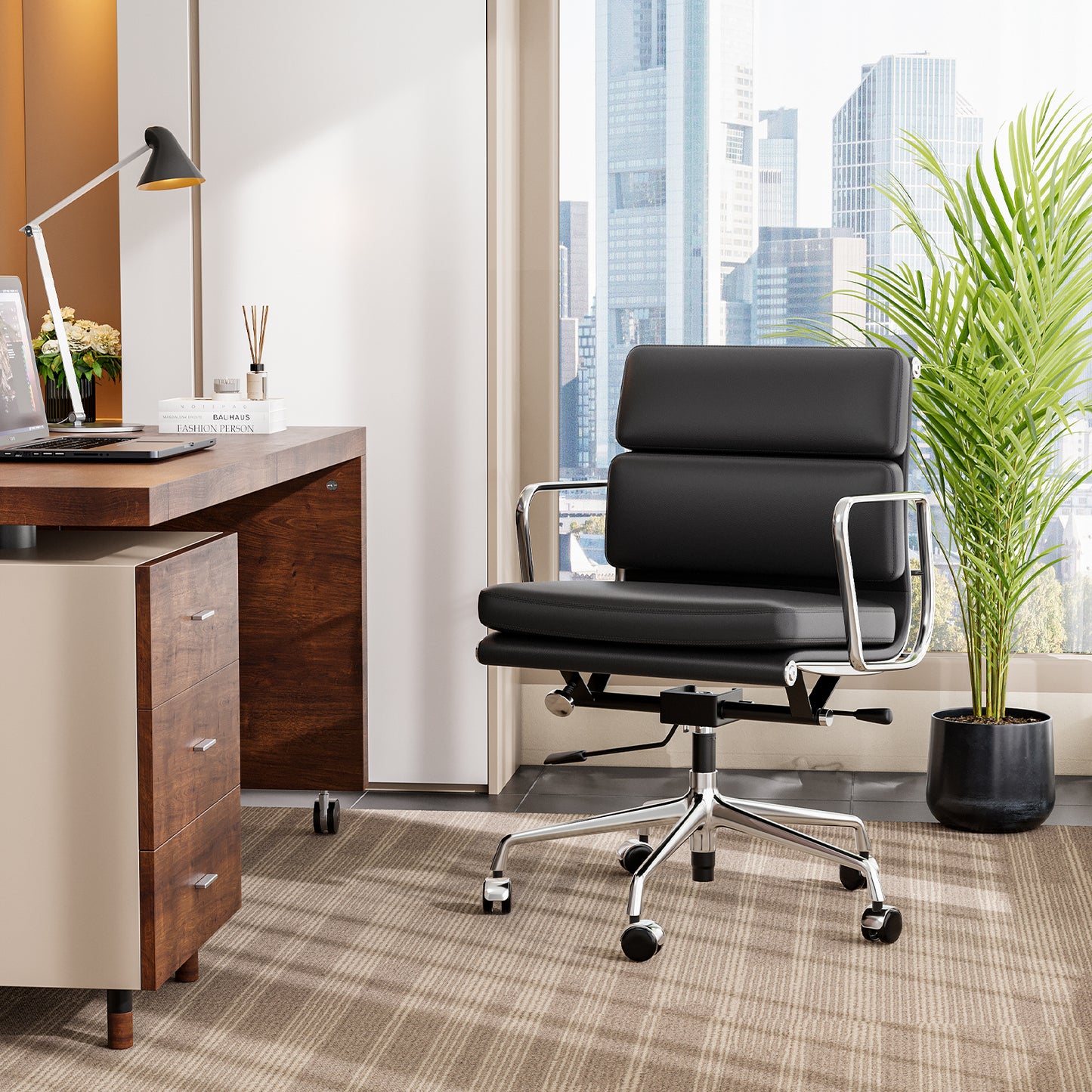 Eames Soft Pad Group Office Chair Replica - Genuine Leather