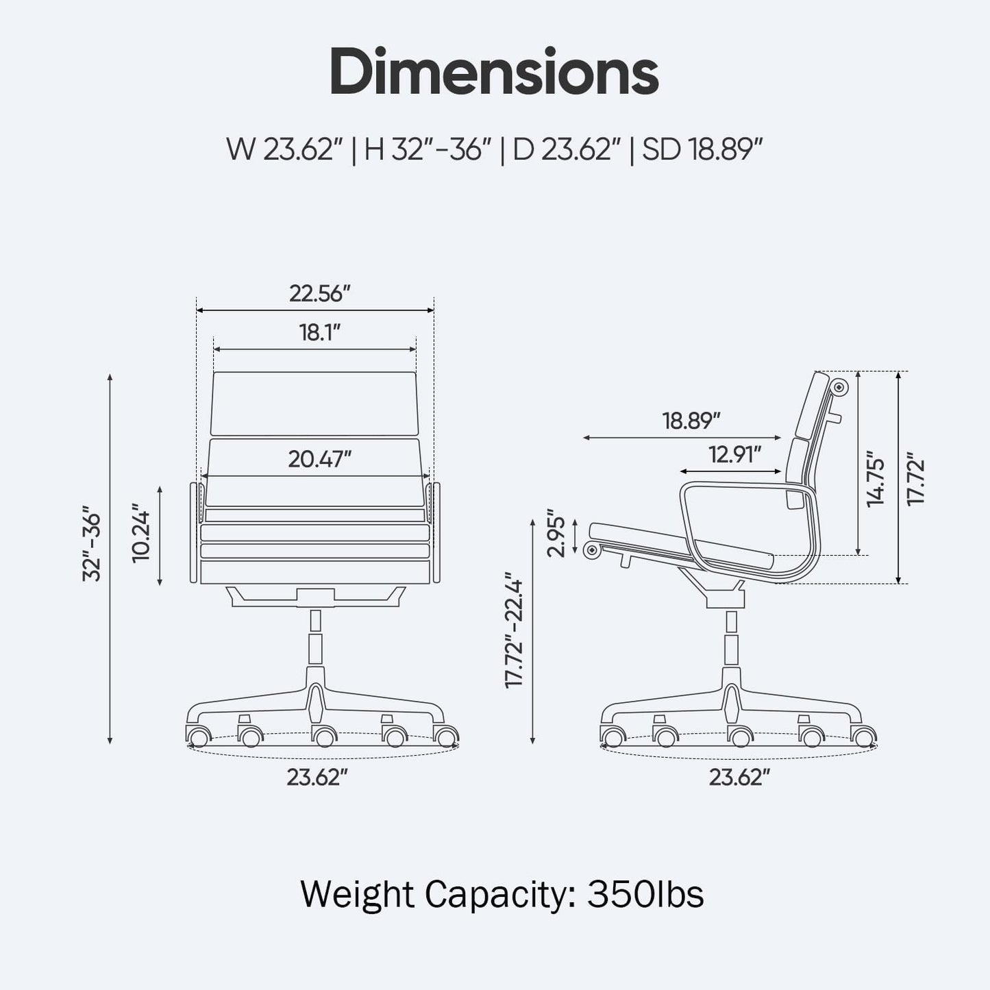 Eames Soft Pad Group Office Chair Genuine Leather Replica