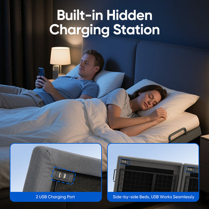 Twin Split King Size Adjustable Bed Base Frame with Massage | FHSLife