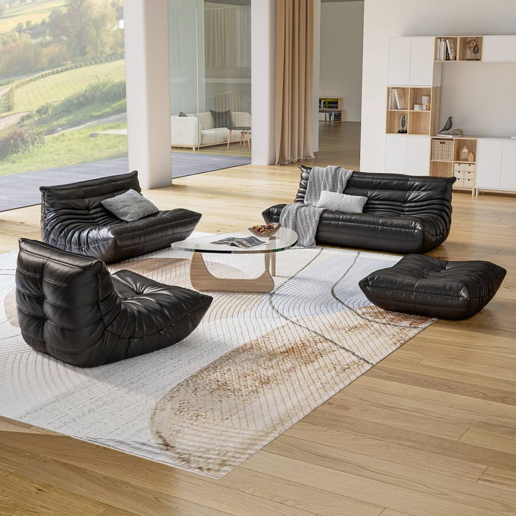Ligne Roset Togo Sofa Replica – Multi-Seat Microfiber Leather Edition