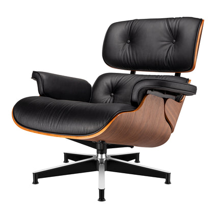 Replica Top Grain Leather Eames Lounge Chair With Ottoman (Premier Tall Version)